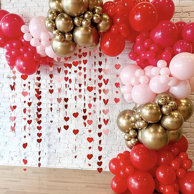 110pcs Red Balloons 12inch Red Latex Party Balloons for Valentine's Day, Graduation, Wedding, Birthday, New Year, Baby Shower, Christmas, Anniversary Party Decorations