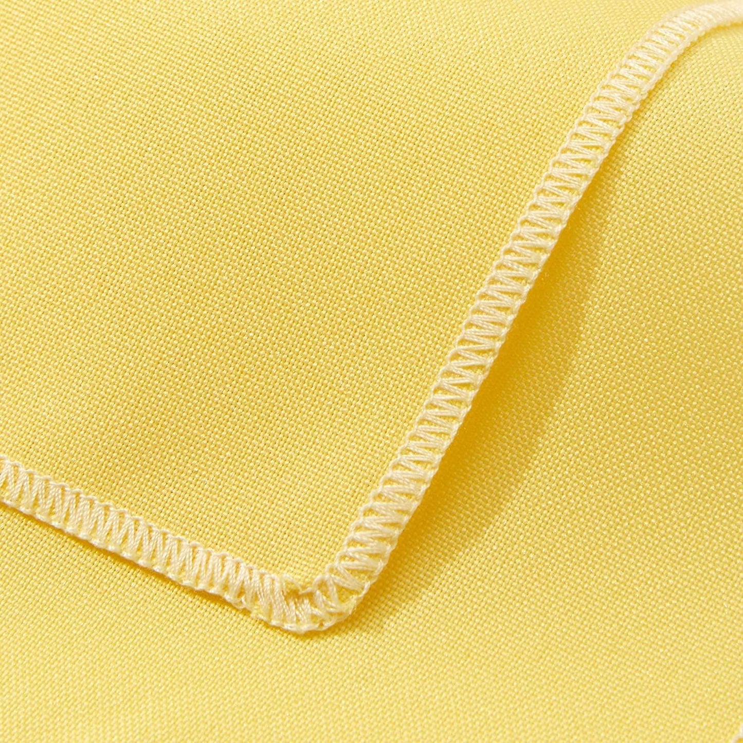 LA Linen 10-Pack Poly Poplin Napkin, Soft Cloth Napkins, Washable Reusable Napkins, Stain and Wrinkle Resistance Table Napkins for Dinner, Wedding, Parties, 18 by 18-Inch, Yellow Light