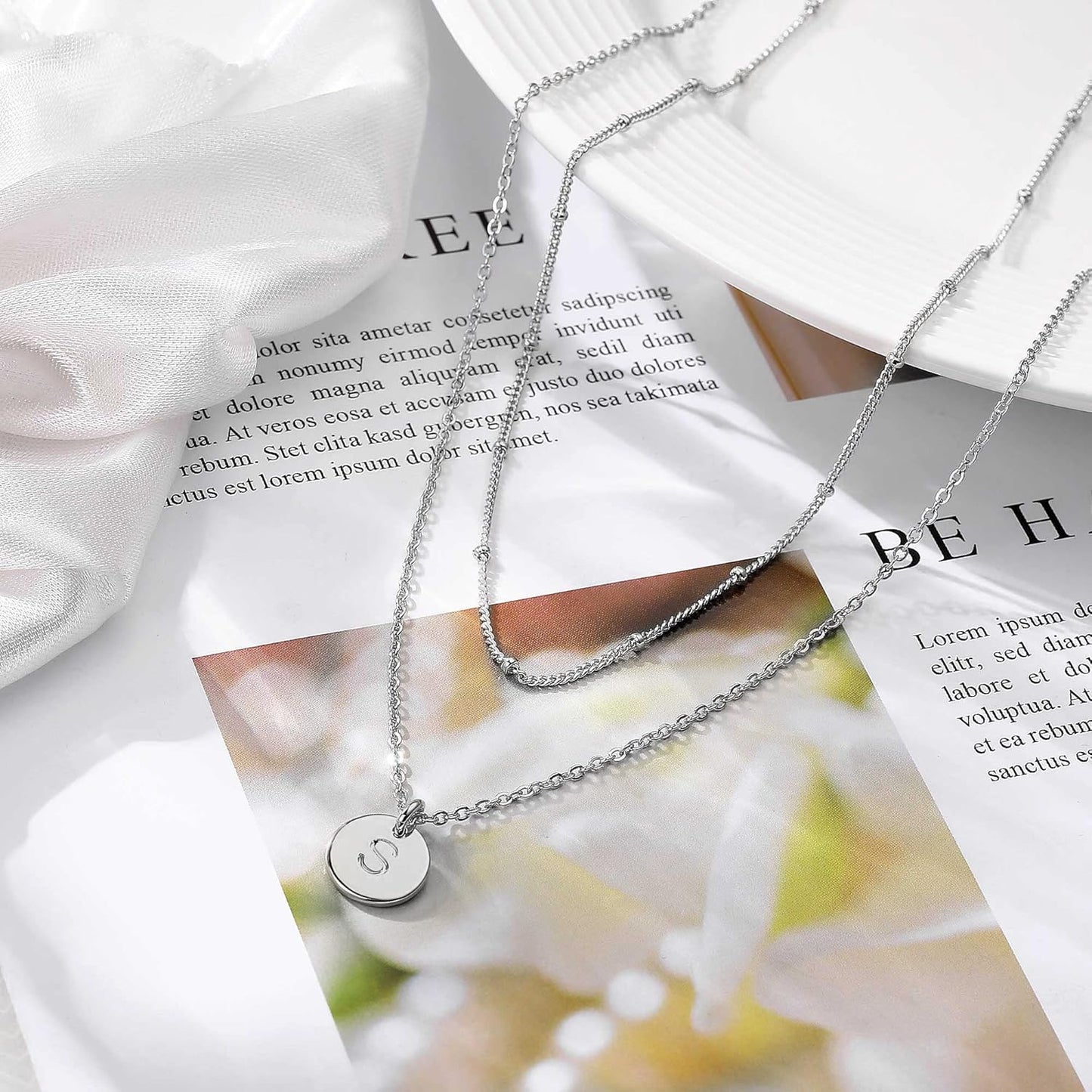 IEFWELL Stocking Stuffer for Teen Girls - Necklaces for Women Girls, 14K Gold-Plated Double Side Engraved Hammered Coin Necklaces, Layered Necklace Jewelry Pendant Gifts for Teen Girls Kids