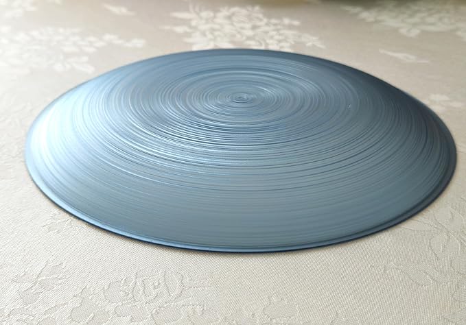 OCCASIONS 240 Blue Plates Pack (120 Guests), Disposable Plastic Dinner Plates Set for Wedding Party - 120x10" Dinner + 120x7" Dessert Plates, Belize in Blue & Gold