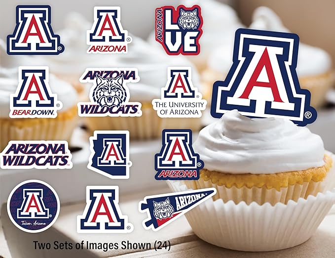 University of Arizona Party Supplies for Football, Birthday Gift, UA Graduation Party Banner and Cake Toppers (42 Pieces) (Arizona Wildcats)