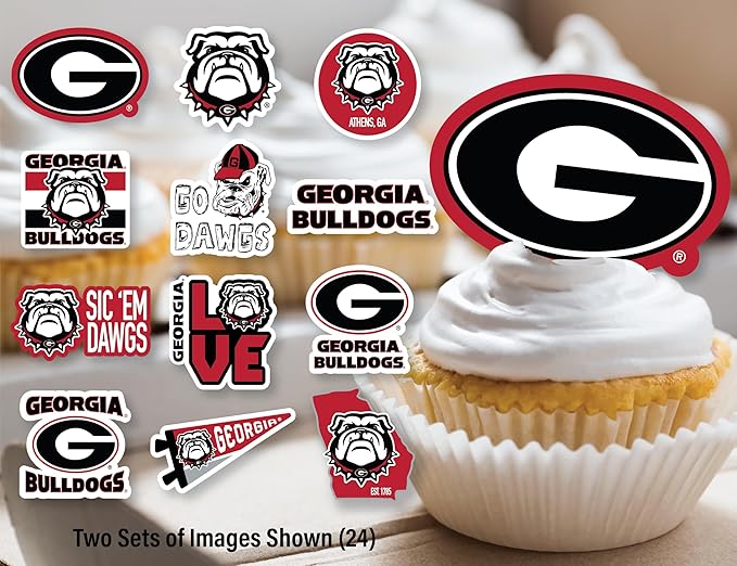 University of Georgia Party Supplies for UGA Football, Birthday Gift, Graduation Party Banner and Cake Toppers (42 Pieces) (Georgia Bulldogs)