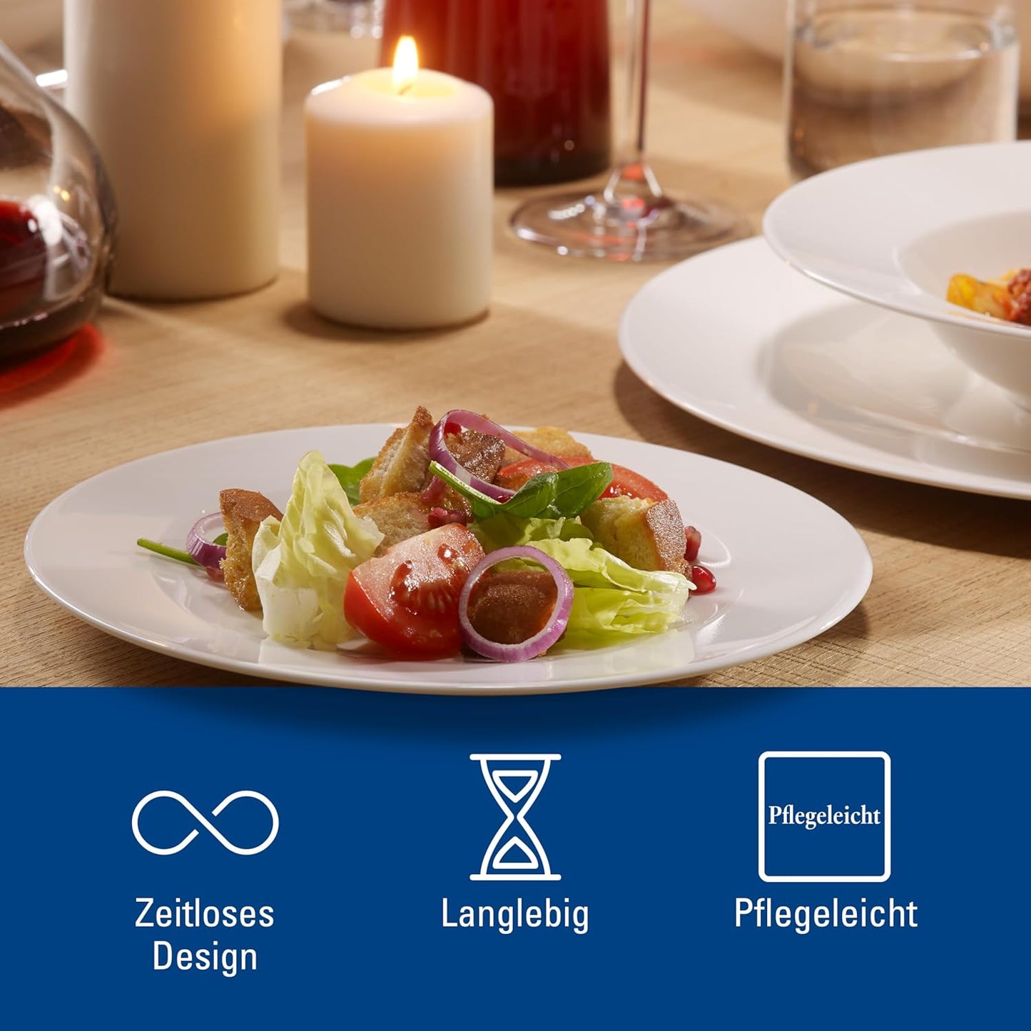 Villeroy & Boch For Me 16-Piece Dinnerware Set, Service for 4, Plates, Bowls & Mugs, Premium Porcelain, Made in Germany