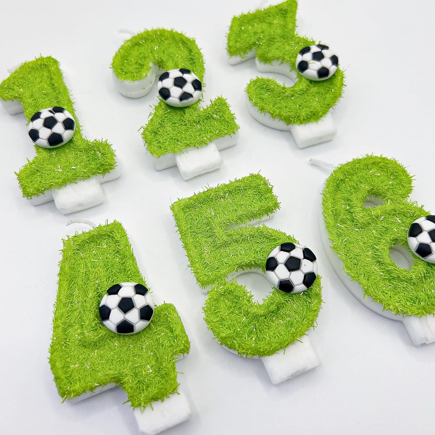 4th Birthday Candles,Soccer Birthday Decorations,Suitable for Girl and boy Cake Toppers, Wedding Cakes, Anniversaries, Party Celebrations, Birthday Decorations