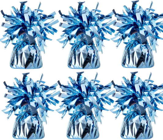 balloon weights are perfect for parties, birthdays, weddings. Each pack includes 6PCS durable weights that easily decorate balloons and elevate any celebration. (Light Blue)