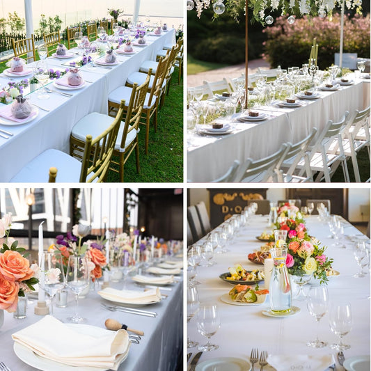 Rectangle Tablecloths 60x84 Inch 1 Pack White Tablecloth Washable Decorative Linen Polyester Table Cloths for Dining Table Banquets Buffet Parties and Wedding