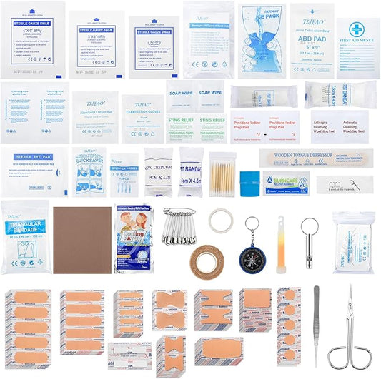 330 Piece First Aid Kit, Premium Waterproof Compact Trauma Medical Kits for Any Emergencies, Ideal for Home, Car, Travel, Camping, Hiking, Truck, Office, Sports (Medium)