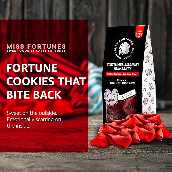 Miss Fortunes, Funny Fortune Cookies, The Two-Pack Shakur, Written by Professional Comedy Writers (Multi-pack of 2 Dozen Cookies) (Dirty Dozen + Fortunes Against Humanity)