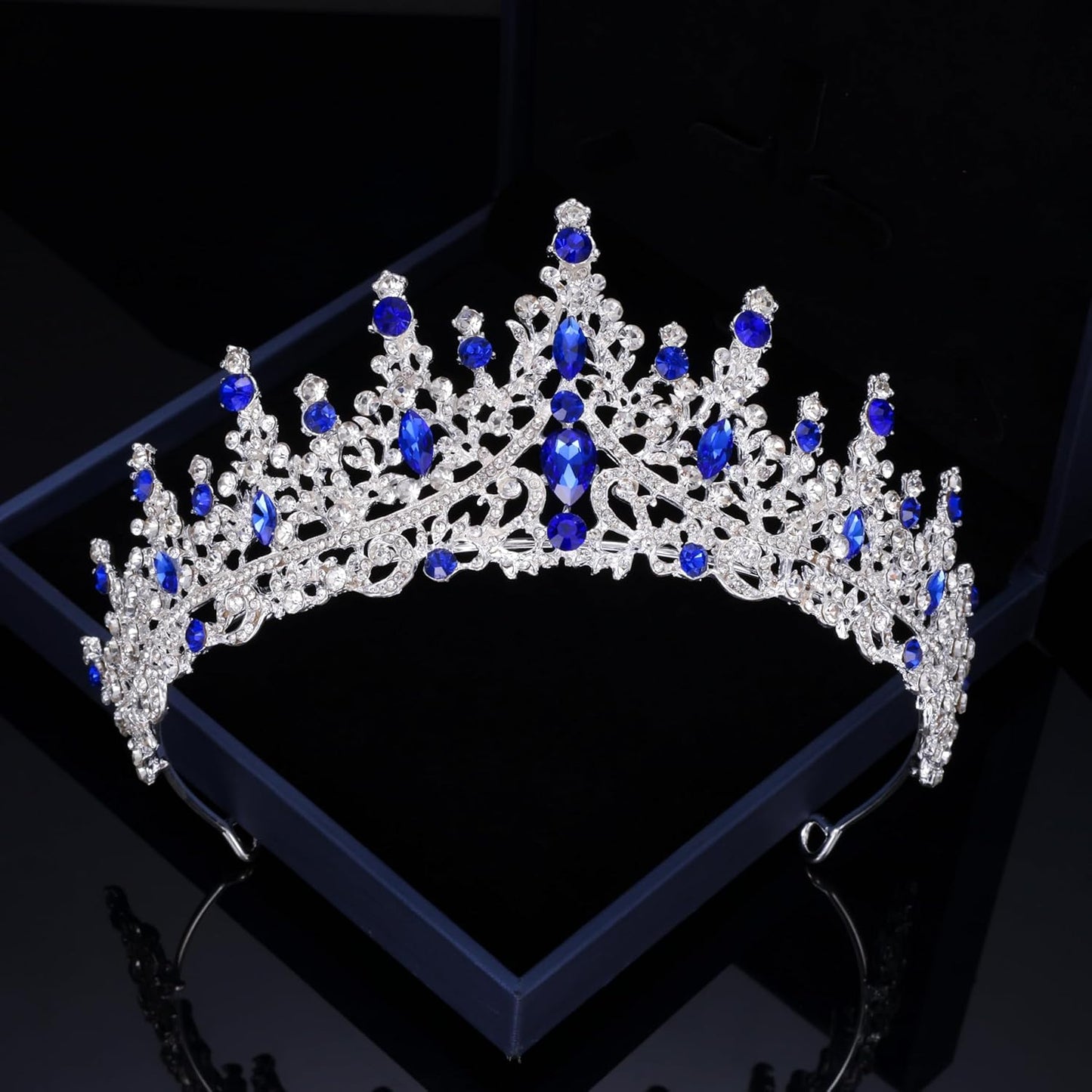 Kamirola Tiaras and Crowns for Women,Tiaras Earrings Necklace, Crystal Bridal Jewelry Set(TR83
