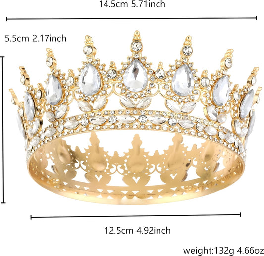 Crown Tiara for Women Queen Crown Rhinestone Wedding Crowns Birthday Tiara Women's Hair Accessories Costume Party Halloween Decor Prom Gifts