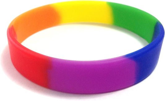 TheAwristocrat 1 Dozen (12) Multi-Pack Blank Rubber Wristbands Silicone Bracelets - Select from a Variety of Colors