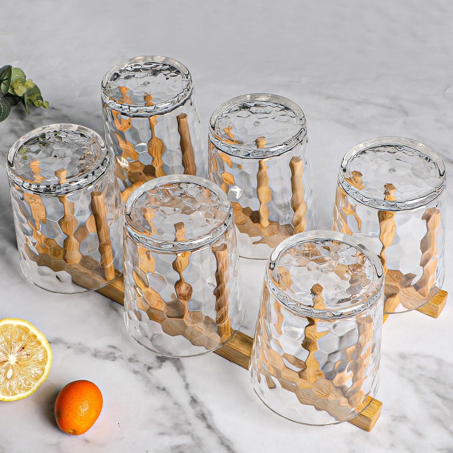 BPA-Free Plastic Tumblers 6 Pack (6x16oz) | Reusable Dishwasher Safe | Stackable Shatterproof Cups | Plastic Drinkware & Drinking Tumblers for Restaurant, Home, Party