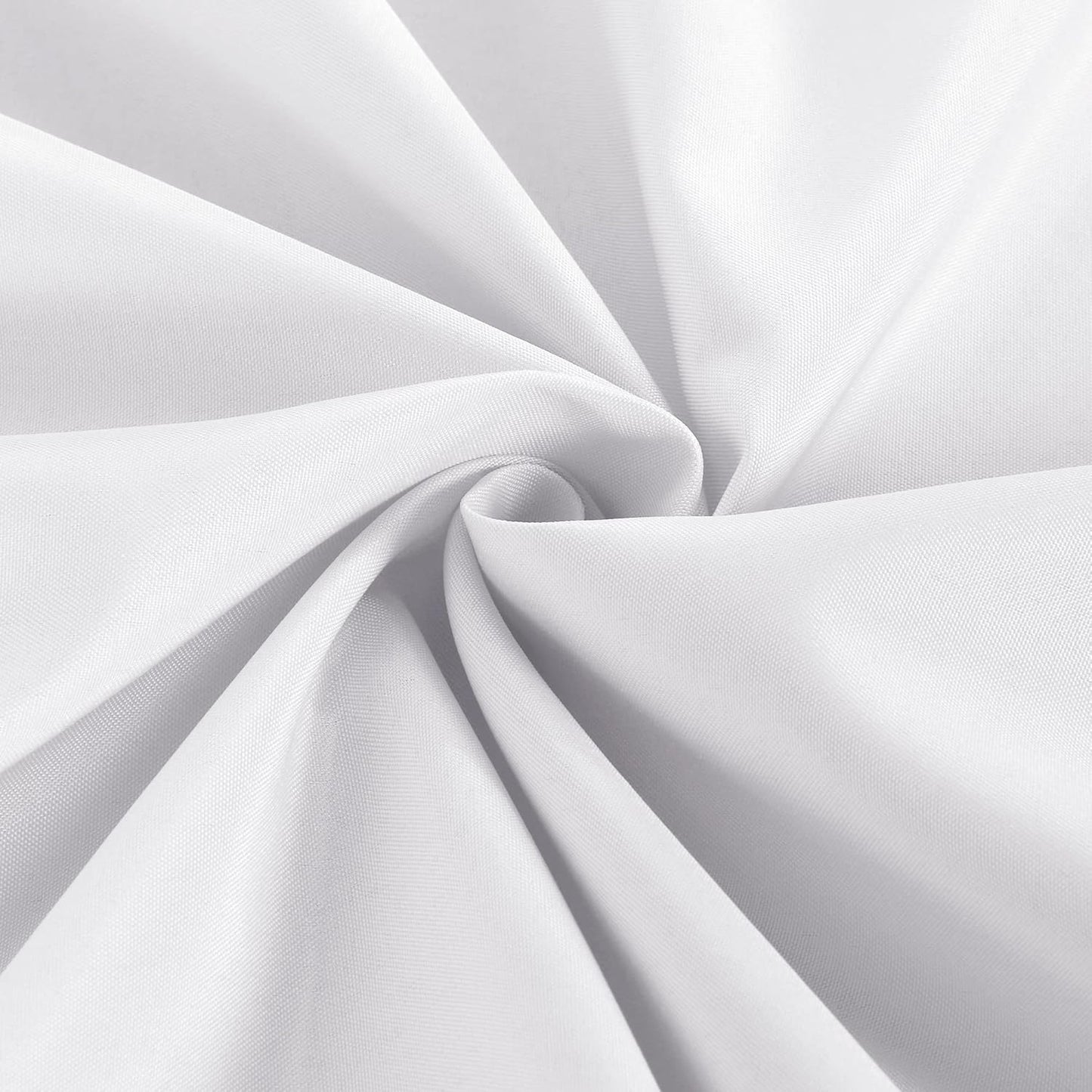 Obstal 4 Pack White Tablecloth Fitted Table Clothes for 6 Foot Rectangle Tables - Water Resistant Washable Fabric Polyester Rectangle Table Cover for Outdoor/Indoor Uses?72L x 30W x 30H Inches, White?
