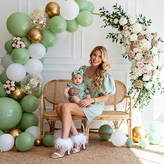 Patimate Sage Green Balloons 100 Pack 12 inch Olive Green Latex Party Balloons for Birthday Wedding Decor Safari Baby Shower Jungle Woodland Party Decorations Arch Garland