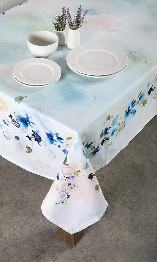 Maison d' Hermine Table Cloth Rectangle Table 100% Cotton 70 x 108 Inches Tablecloth Reusable Decorative for Dining Room Farmhouse Home Valentines Day Decorations Spring Summer - Lazy Summer Days