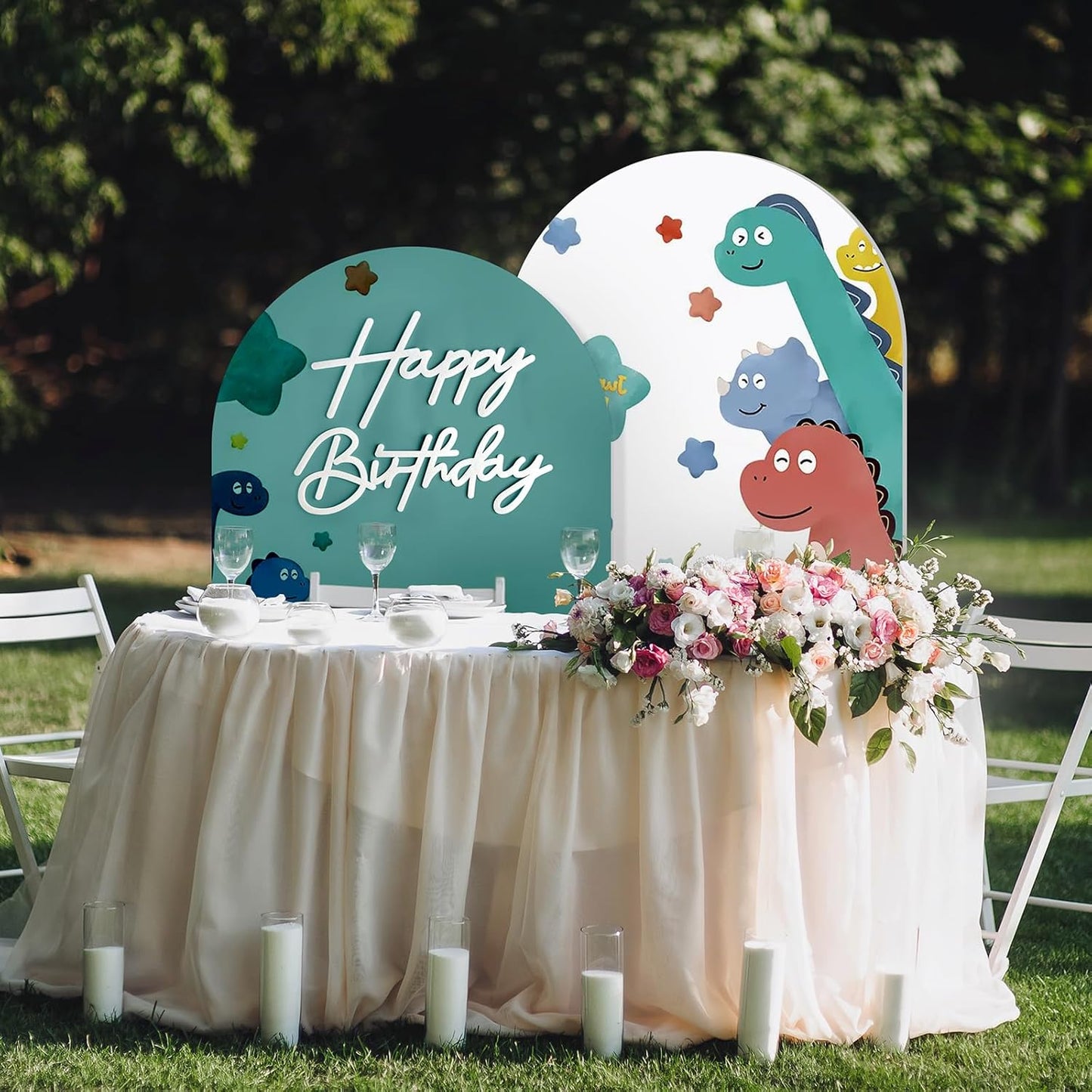 Happy Birthday Sign for Arch Backdrop - Felt Happy Birthday Letter Sign for Balloon Banner Party Backdrop Girls Boys Birthday Background for Baby Shower Photography Wall Decorations - White
