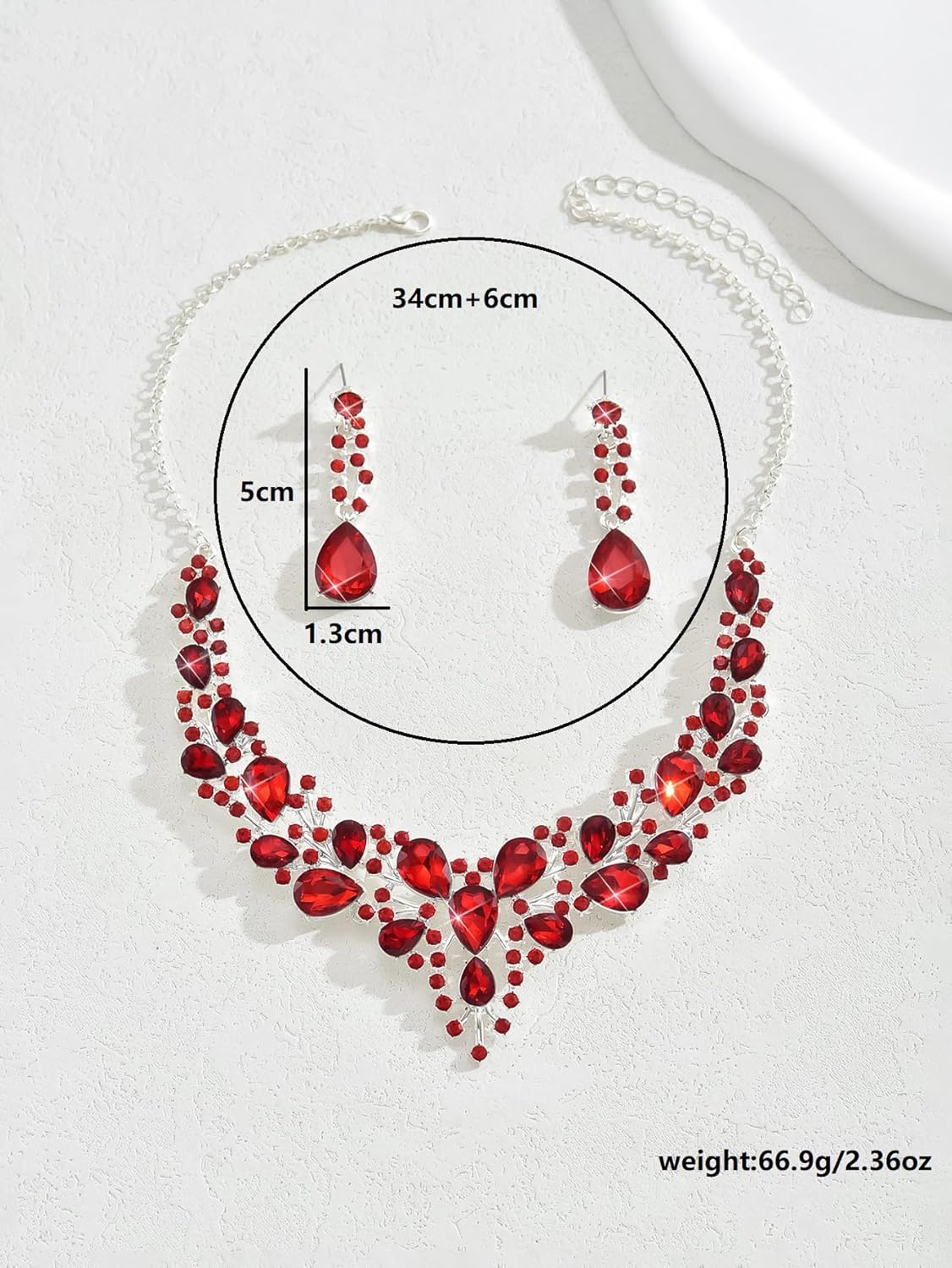 Kamirola Tiaras and Crowns for Women,Tiaras Earrings Necklace, Crystal Bridal Jewelry Set(TR83