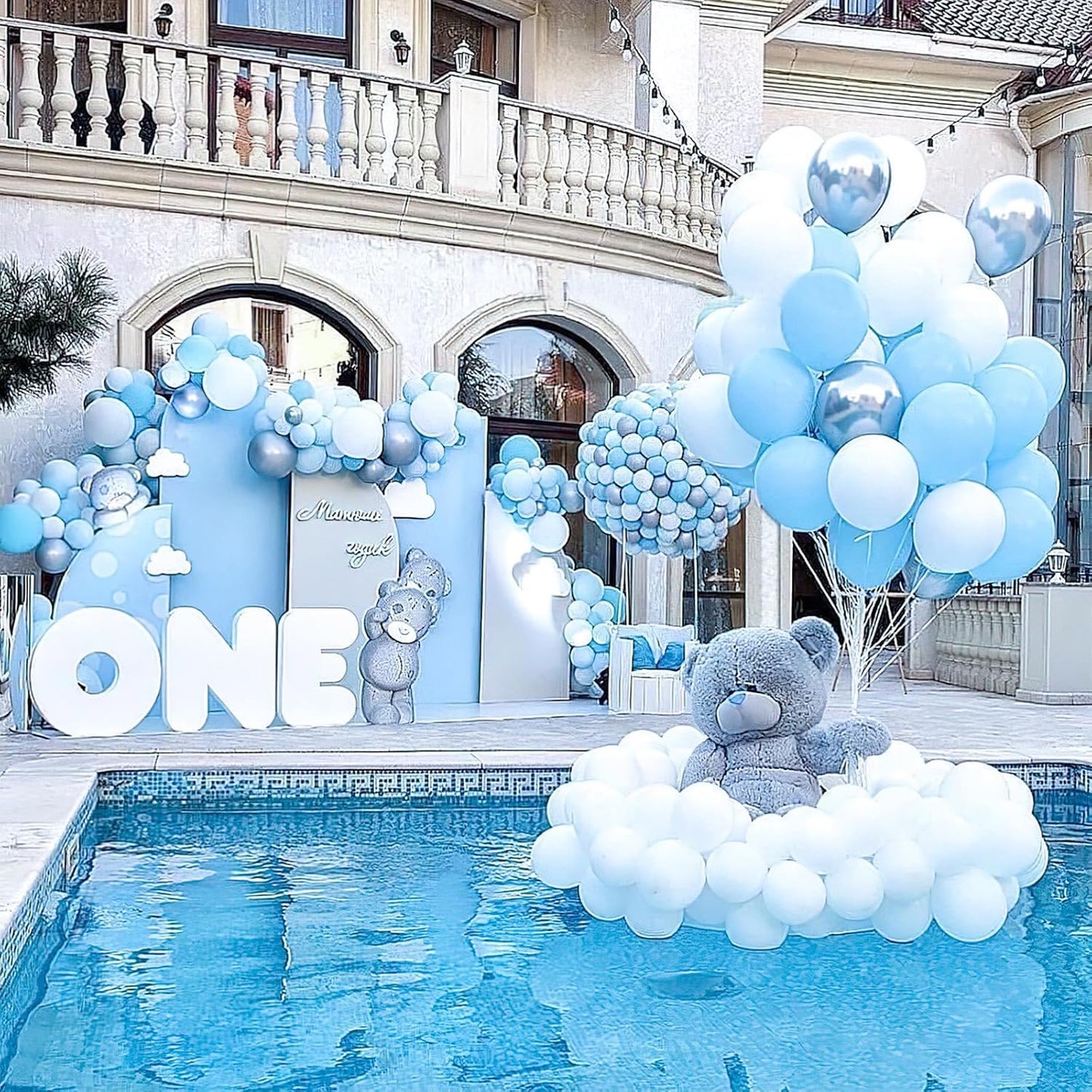 PartyWoo Light Blue Balloons 50pcs 5 Inch Small Mini Baby Pastel Sky Aqua Blue Balloons for Graduation Baby Shower Gender Reveal Weddings Anniversary Birthday Bachelorette Party Decorations Blue-Y4