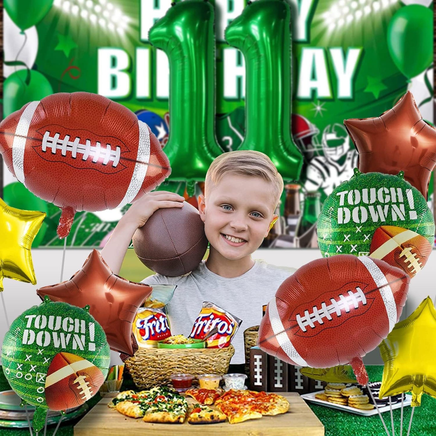 Football Balloons Set Football Birthday Party Decorations Football Touchdown Sports Theme Birthday Party Decoration, Tailgate Game Day Football Theme Supplies Birthday Party Decorations