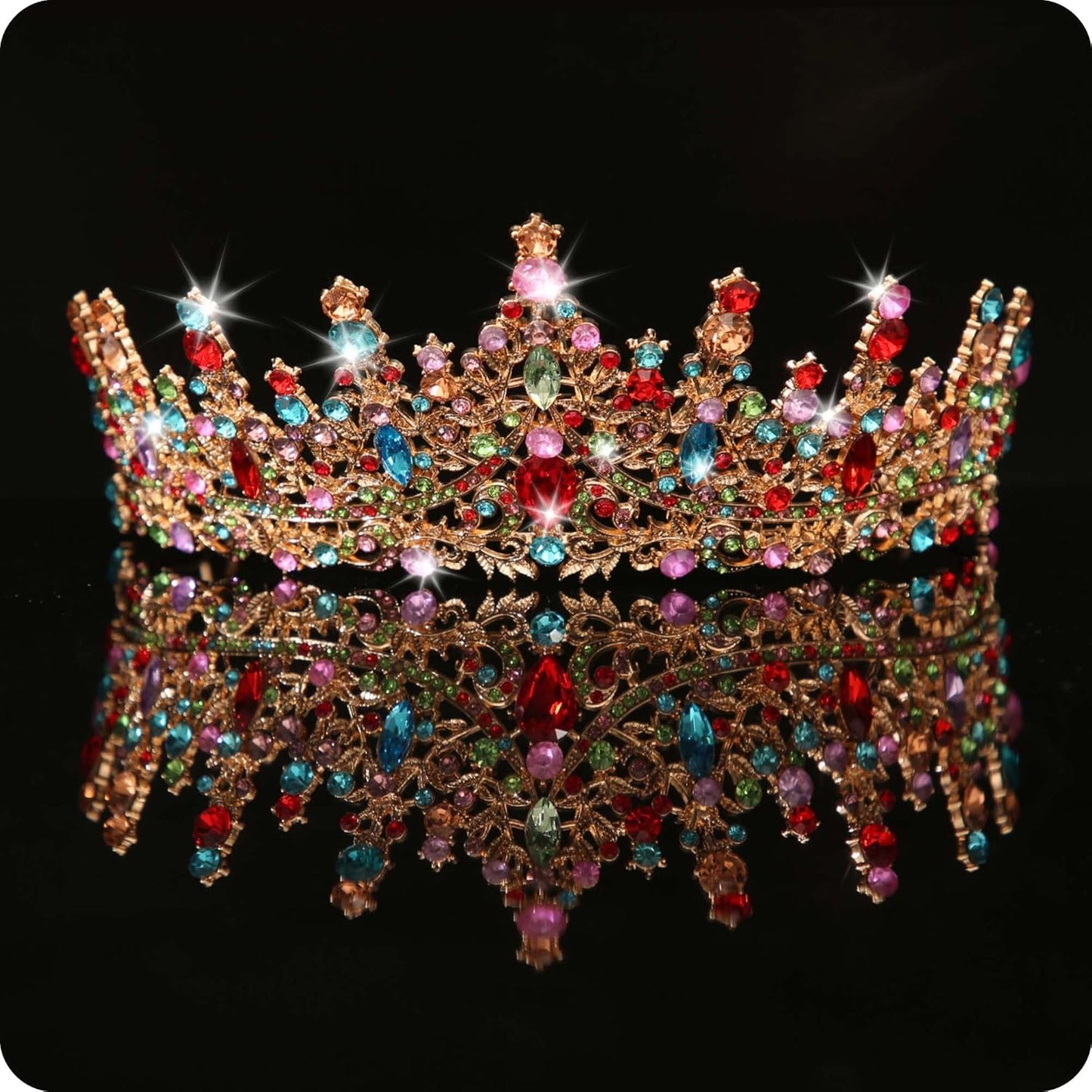 Kamirola Crystal Crowns and Tiaras Headband for Girl or Women Birthday Party Wedding Prom Bridal Halloween Christmas (TR19)