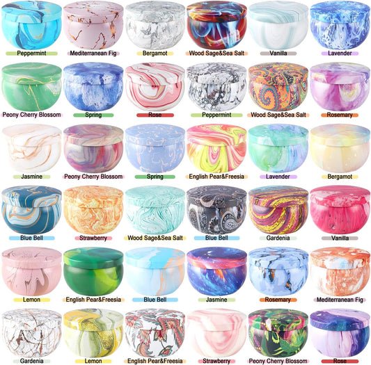 36 Packs Scented Candles Gift Set, Fragrances Candle for Women, 2.5 OZ Portable Jar Candle for for Spa, Yoga, Bath, Aromatherapy, Stress Relief.