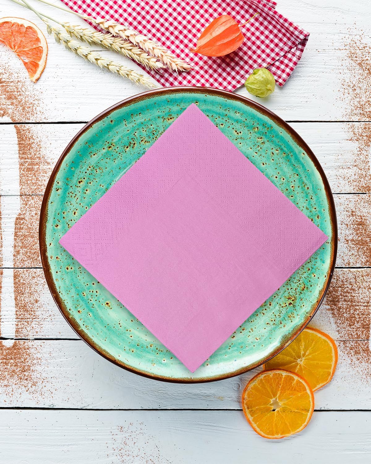 Light Pink Cocktail Napkins 5 * 5inch disposable Beverage Napkin paper for Cocktail, Wedding, Dinner,Birthday Party Dessert Wine Paper Napkins( 120 Count)