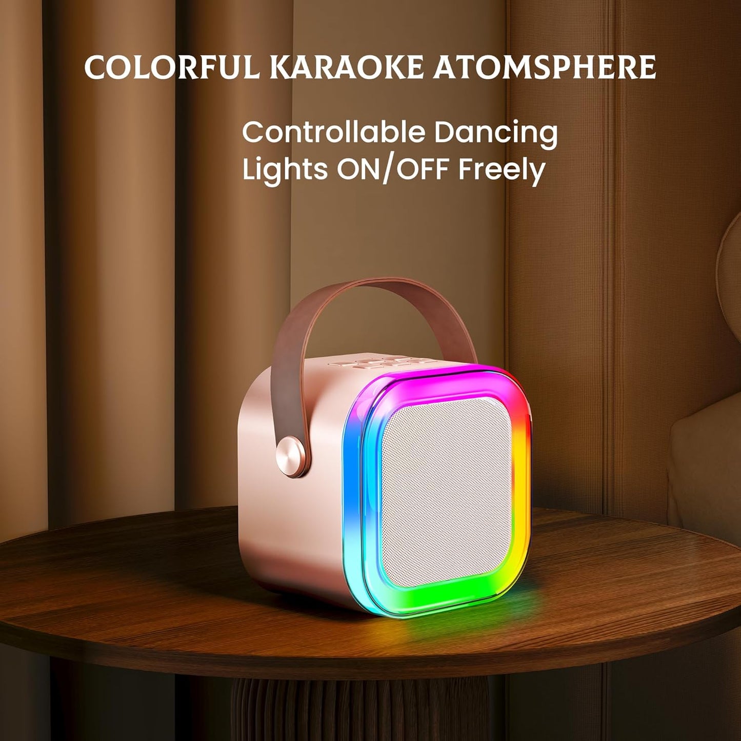 Mini Karaoke Machine for Kids, 2025 TOP Toys Christmas Birthday Gifts Ideas for Girls Ages 4, 5, 6, 7, 8, 9, 10, 12+ Years Old, Portable MP3 Player with 2 Wireless Mics for Party