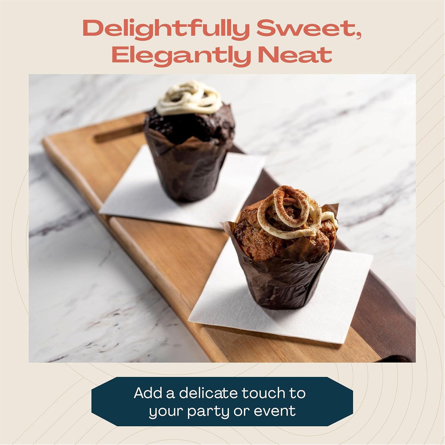 200 Linen-Feel Dessert And Beverage Napkins - Disposable Cloth-Like Cocktail Paper Napkins, Made In USA - Soft and Absorbent For Bar, Restaurant, Café, Wedding, Parties (200-Pack)