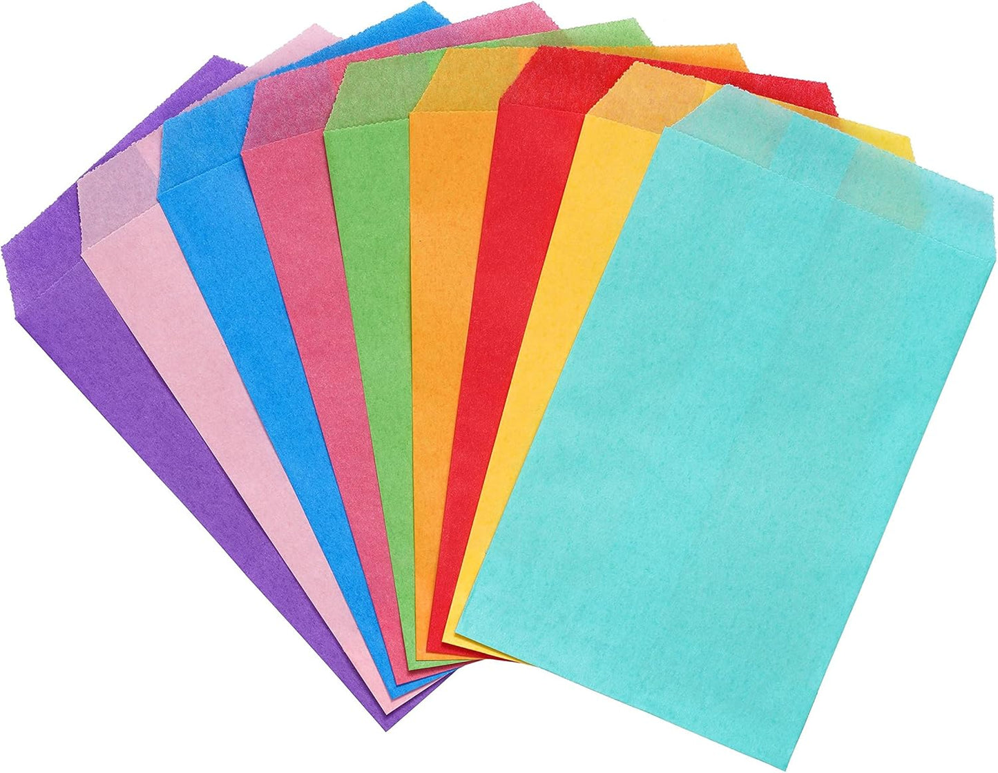 Quotidian Baby Blue Flat Mini Greaseproof Paper Envelope Bags 2 3/4" x 4 1/2" (7 x 11.5cm) Pack of 100 - Small Treat Candy Seeds Soap