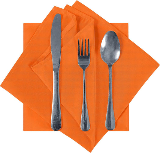 Cupuamon Cloth Napkins 20x20 inch Washable Polyester Dinner Napkins Soft Table Napkins for Wedding Party Dining Banquet(PurpleOrange,50PCS)