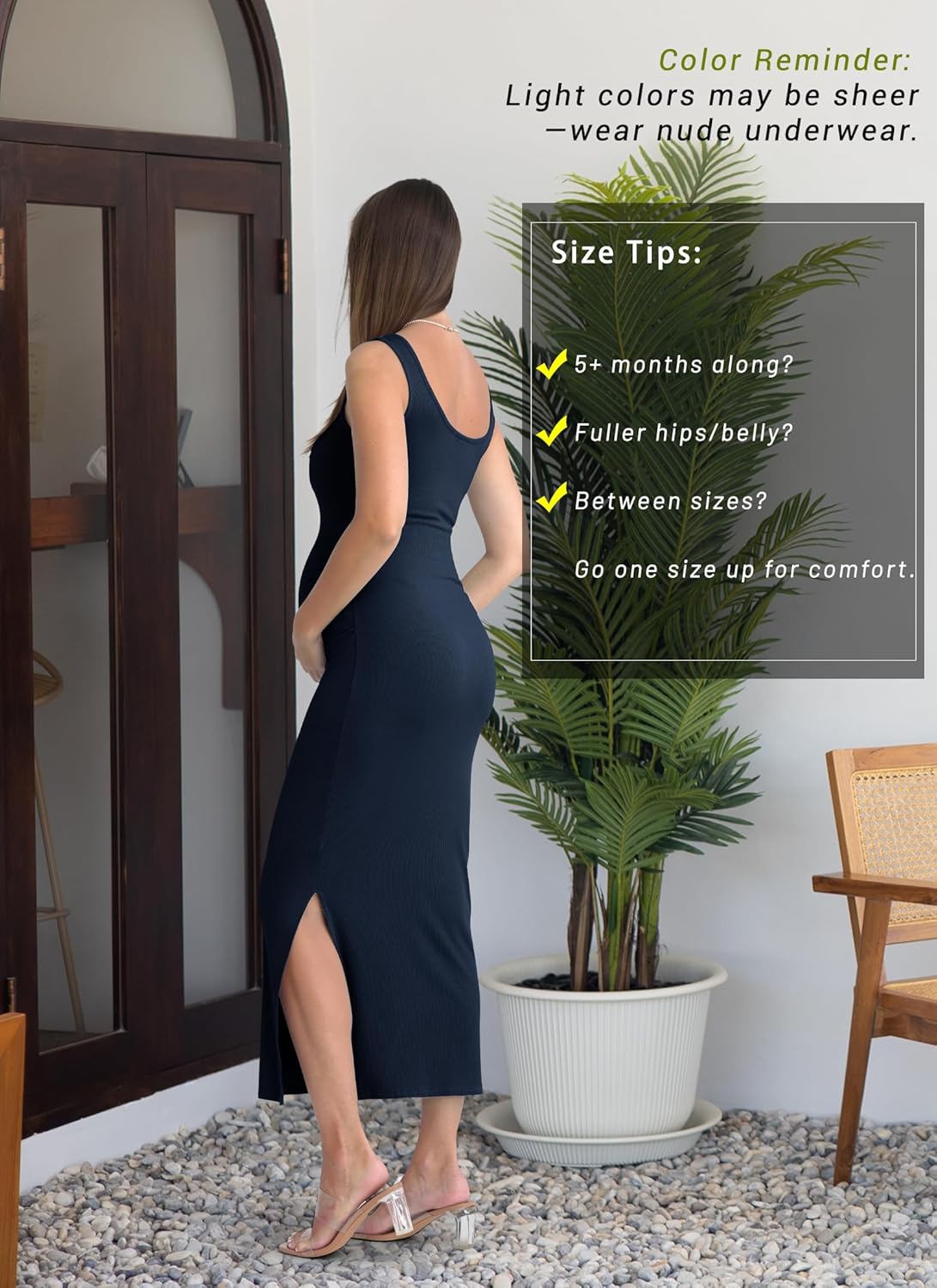 Rnxrbb 2 PCS Fall Winter Maternity Dress Cardigan Set Long Bodycon Maxi Formal Dresses Boho Baby Shower for Women