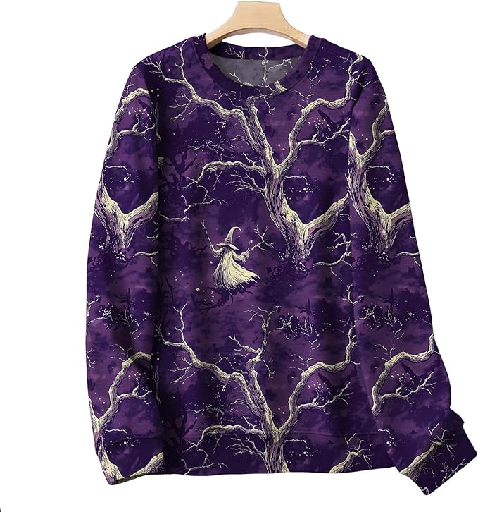 LIZALIG Pullover Cute Sweatshirt Orange Skeleton Fall Festive FunWomens Design Bat Holiday Party Outings Pumpkin Print
