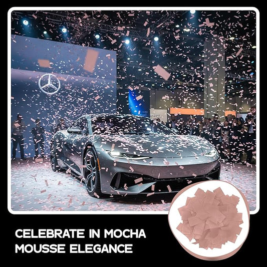 Ultimate Confetti, Mocha Mousse Biodegradable Confetti - Rectangular Flame-Resistant and Slow-FallingTissue Paper Confetti for Cannon and Launcher use – Best for Celebrations - 1 lb, 16 oz