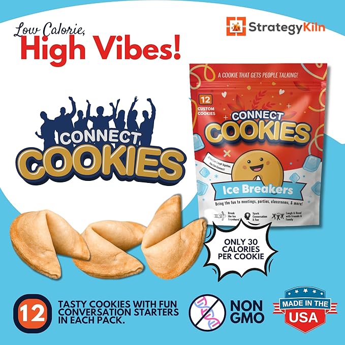 Connect Cookies – Icebreaker Fortune Cookies for Team Building, Meetings & Events | Fun Conversation Starters for Work, Parties, and Offsites