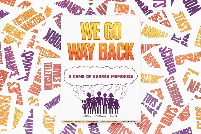 Lost Boy Entertainment We Go Way Back – Board Games for Adults – Family Games – Party Games - Game Night – Give Clues, Cues, and Codes - Best Friend Game – Do You Know Your Family and Friends
