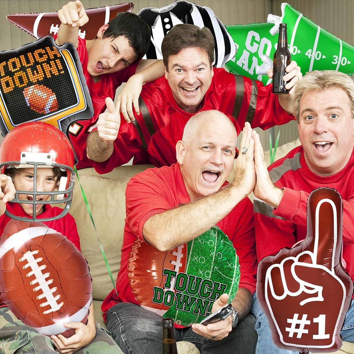 Football Party Decorations Football Shaped Foil Balloons,Touchdown Balloons for Football Game Tailgate Party Decorations