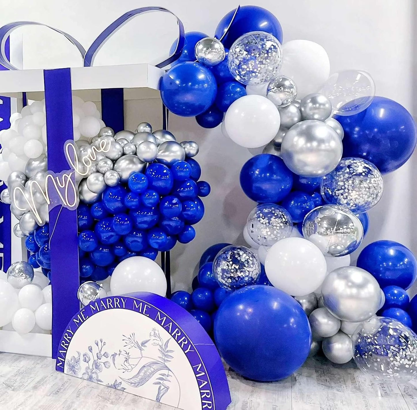 KALOR 10 Inch Royal Blue Balloons, 100 Pcs Latex Helium Balloons for Birthday Party Baby Shower Wedding Graduation Graduation Party Decorations