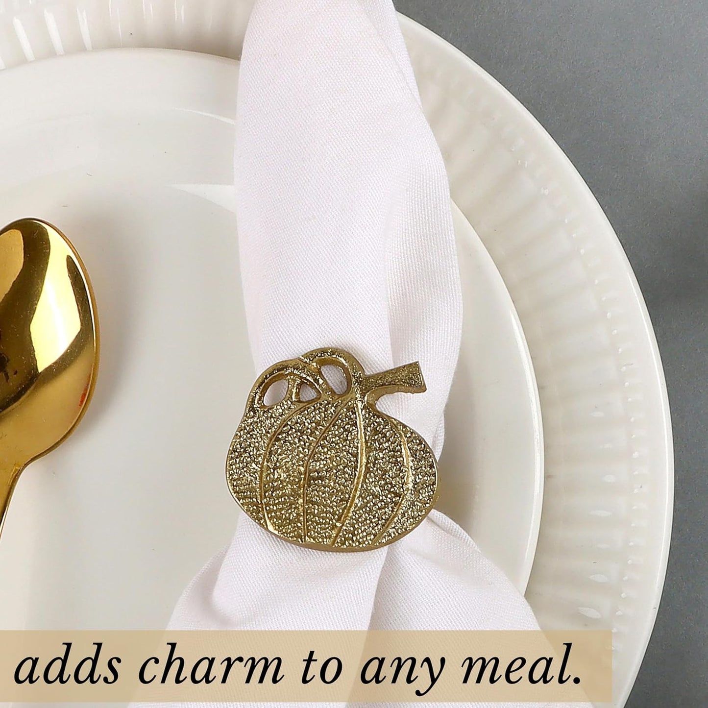 ALPHA Living HOME Metal Napkin Rings Set of 12 - Antique Copper Pineapple Lightweight Napkin Rings - Table Accents for Elegant Dining, Weddings & Everyday Celebrations (Gold)