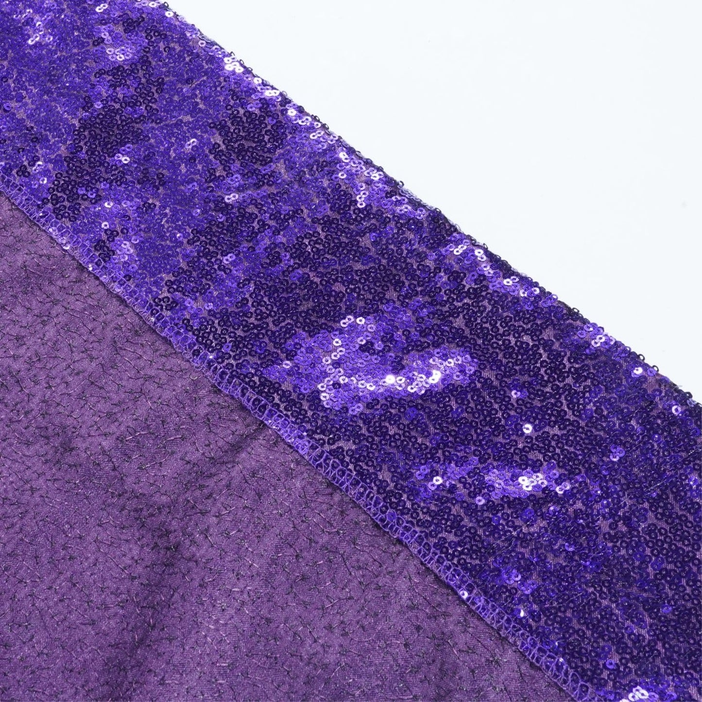 Poise3EHome 8Ft x 10Ft Purple Sequin Backdrop, Glitter Thick Satin Sequin Background Drapes, Sequence Backdrop for Halloween Wedding Party Holiday Festival Decor