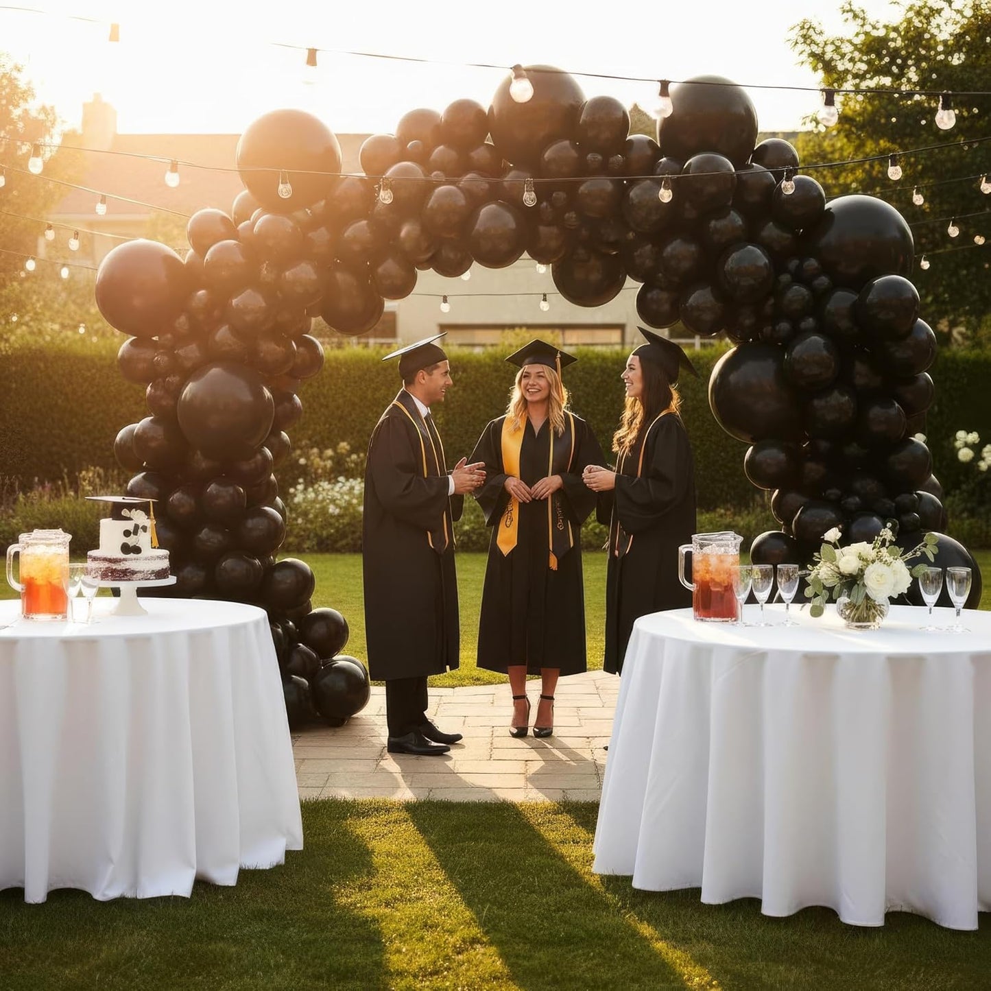 Balloon Garland Arch Kit – 146 Pcs Black Balloons for Baby Shower, Birthday, Gender Reveal, Wedding Party – DIY Kit by Vellax™