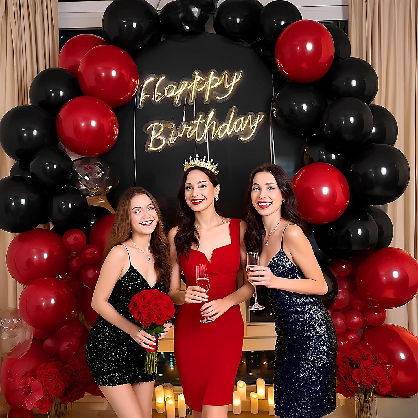 Black Balloons 100 Pack – 12 Inch Black Latex Balloons for Halloween, Graduation, New Year, Anniversary & Birthday Party