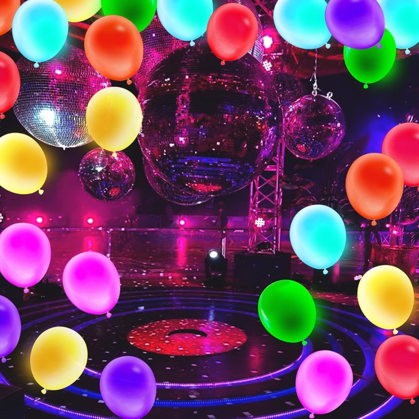 105pcs UV Neon Balloons 12inch Glow Party UV Black Light Balloons, Glow in the Dark for Birthday, Graduation, Baby Shower,Wedding, Anniversary Valentines Party Decorations