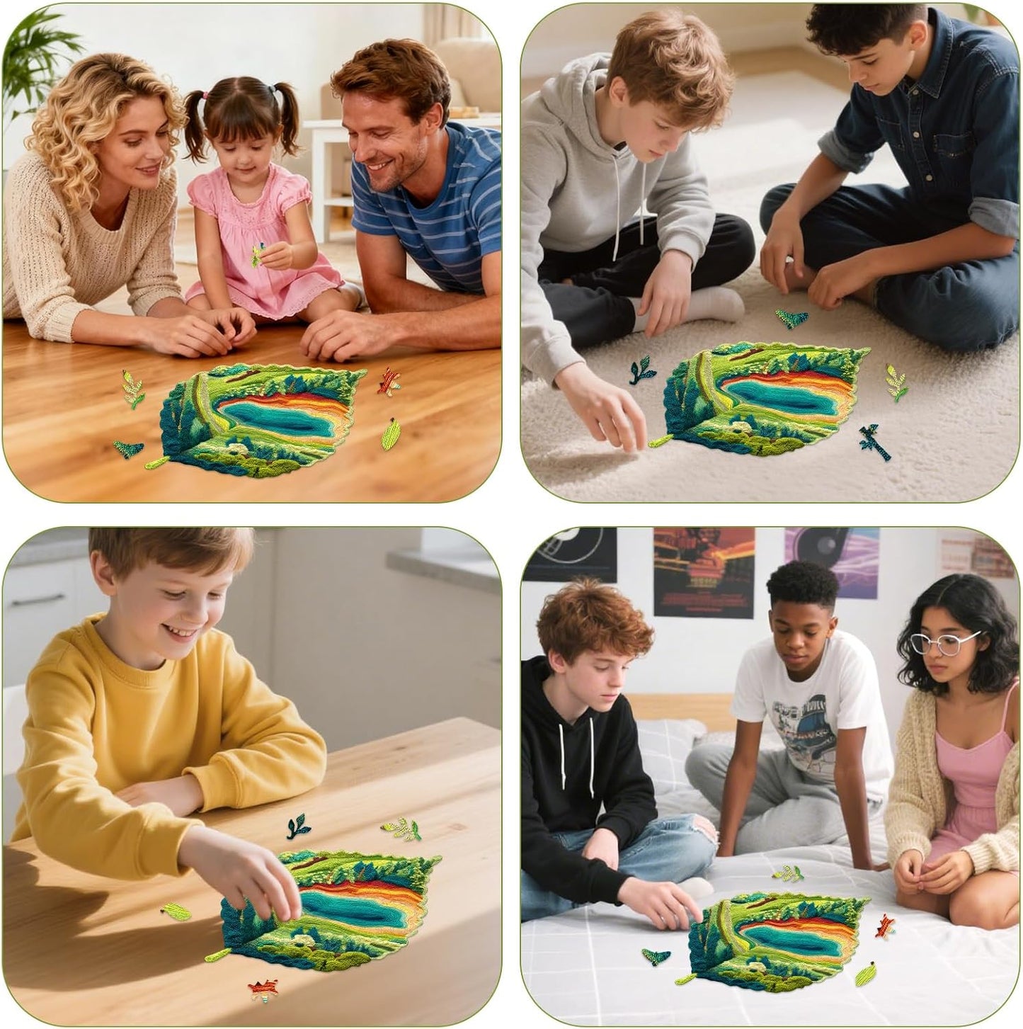 MYS A·U·R Wooden Puzzles for Adults, Serene Lake Jigsaw Puzzle 500pcs, 16.6X16.7in, Creative Wooden Puzzle, Wood Puzzles Adult for Stress Relief Gifts & Relaxation