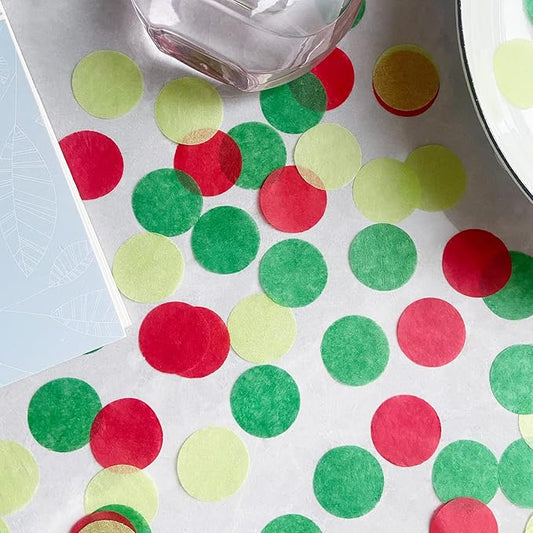 Tissue Paper Confetti 5000 Pieces Green Round Confetti 1 inch Paper Circle Confetti Dots for Table Wedding Birthday Party Decoration