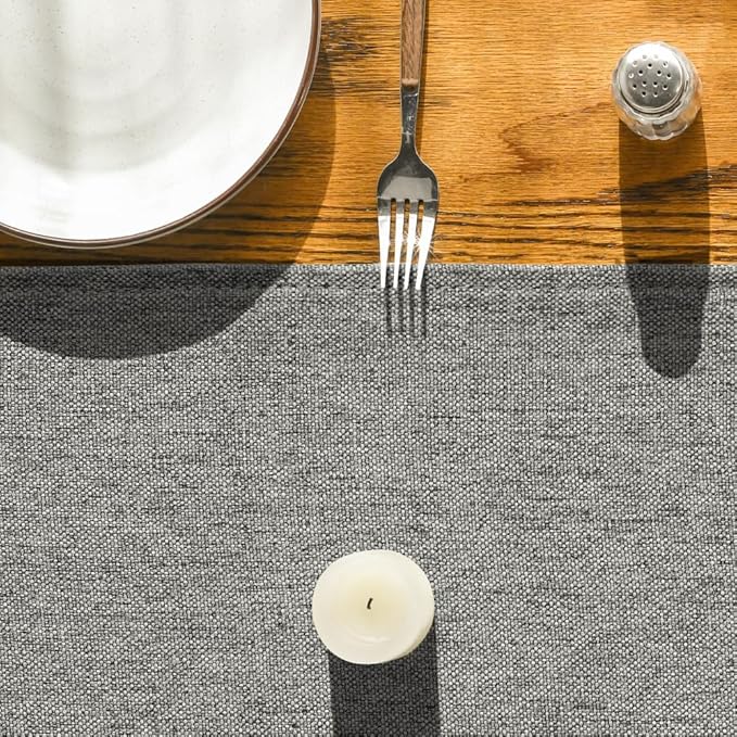 Artoid Mode Light Grey Table Runner, Seasonal Washable Kitchen Dining Table Decoration for Home Party Decor 13x72 Inch