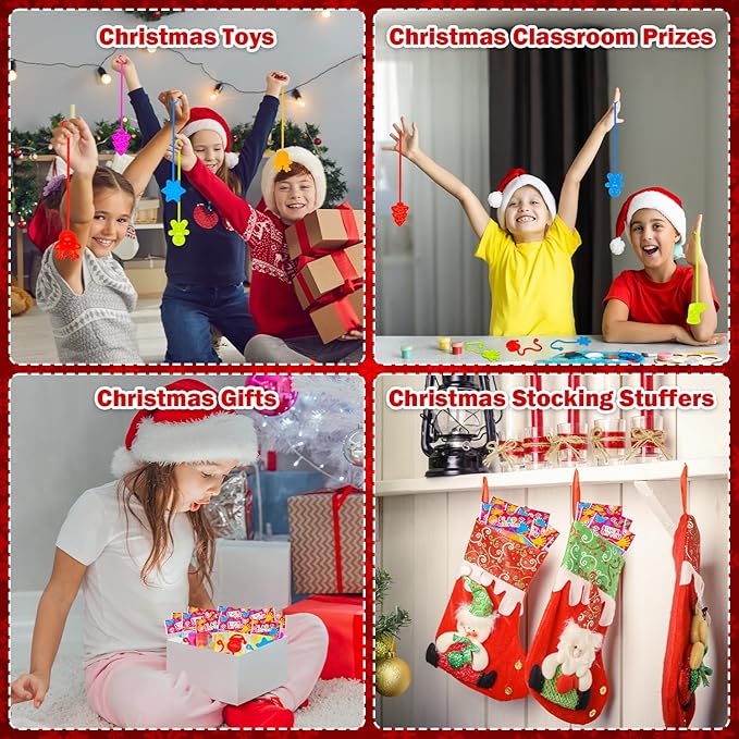 Valentines Sticky Hands Toys Gifts Prizes for Kids 24 PCS, Holiday Goody Treat Bag Stuffers Fillers for Toddlers, Winter Party Favors Supplies School Classroom Non Candy Treats Items for Students