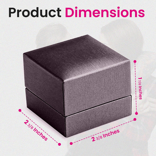 Novel Box Purple Jewelry Box for Rings 2.37x2.37x1.87 Inches - Slot Ring Gift Box for Proposal Wedding Engagement - Faux Leatherette Jewelry Display Box - Gift Presentation Boxes for Rings