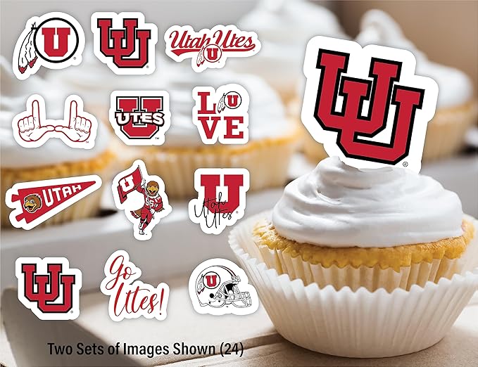 University of Utah Party Supplies for UofU Football, Birthday Gift, Graduation Party Banner and Cake Toppers (42 Pieces) (Utah Utes)