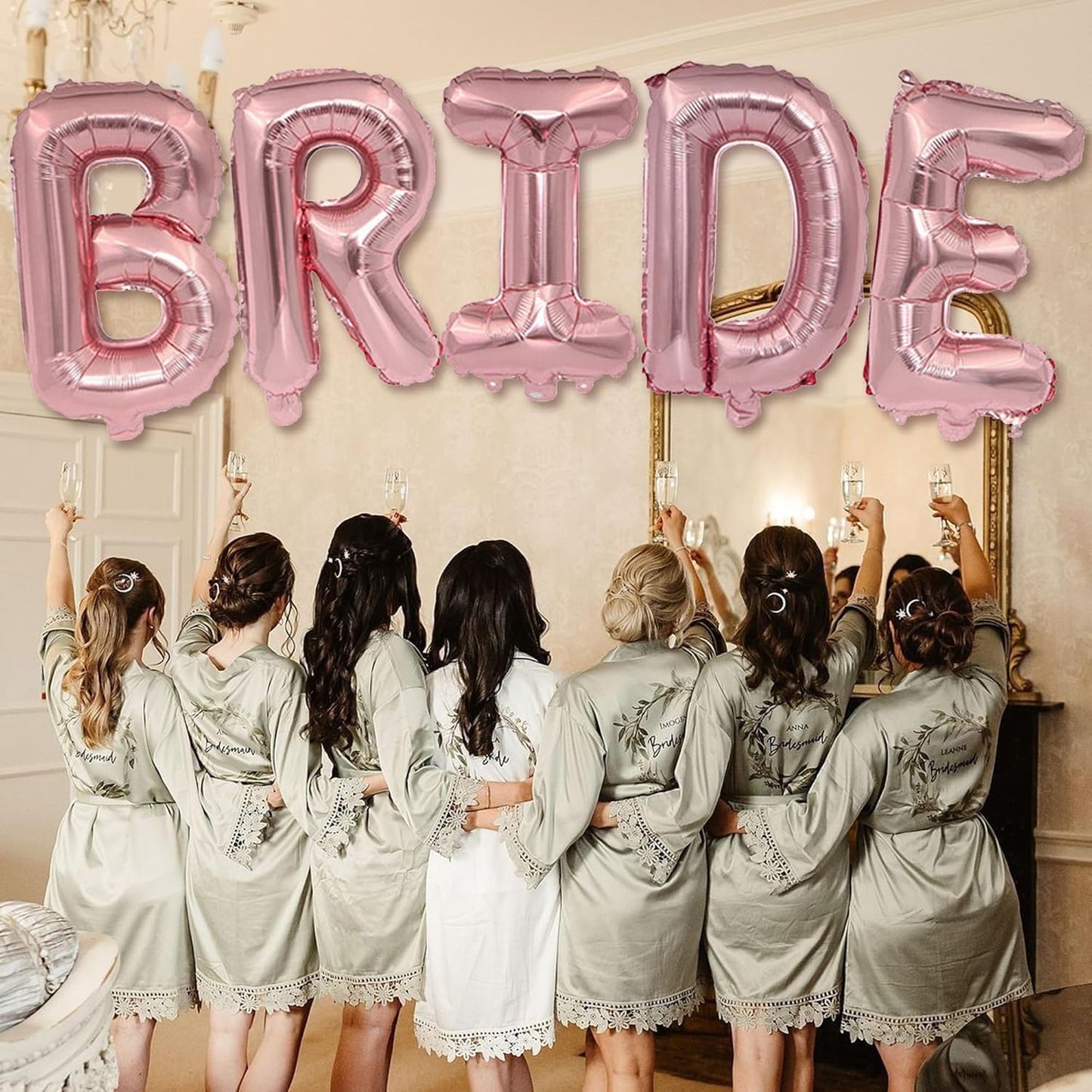 40 Inch Bride Balloons, Pink Bride To Be Balloon For Bridal Shower Decor,Bachelorette Party Decorations, Engagement Party Supplies