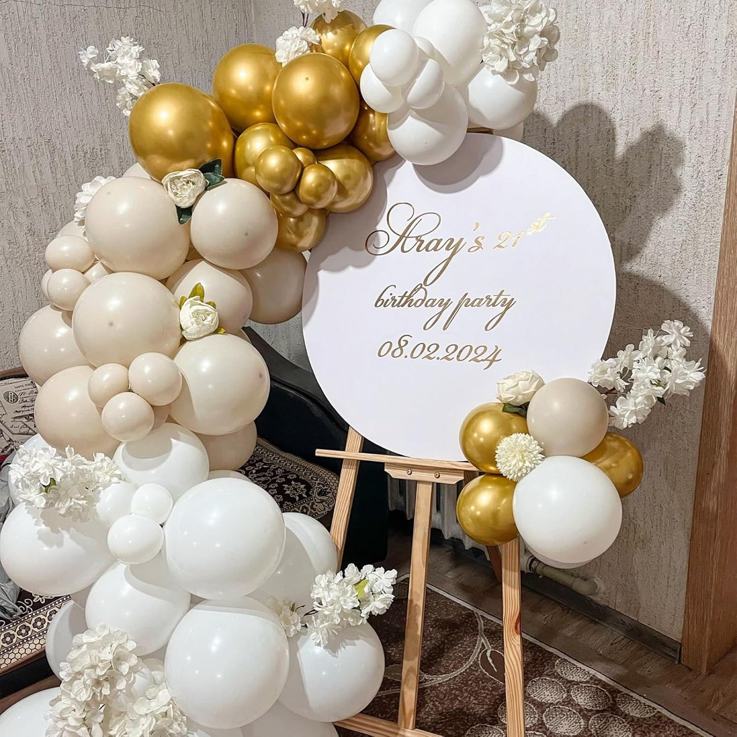 Beige Balloons - 12 inch 100pcs Latex - Cream Balloons with 2 Ribbons, Neutral Ivory for Birthday Party, Boho Wedding, Bridal Shower, Baby Shower Decorations